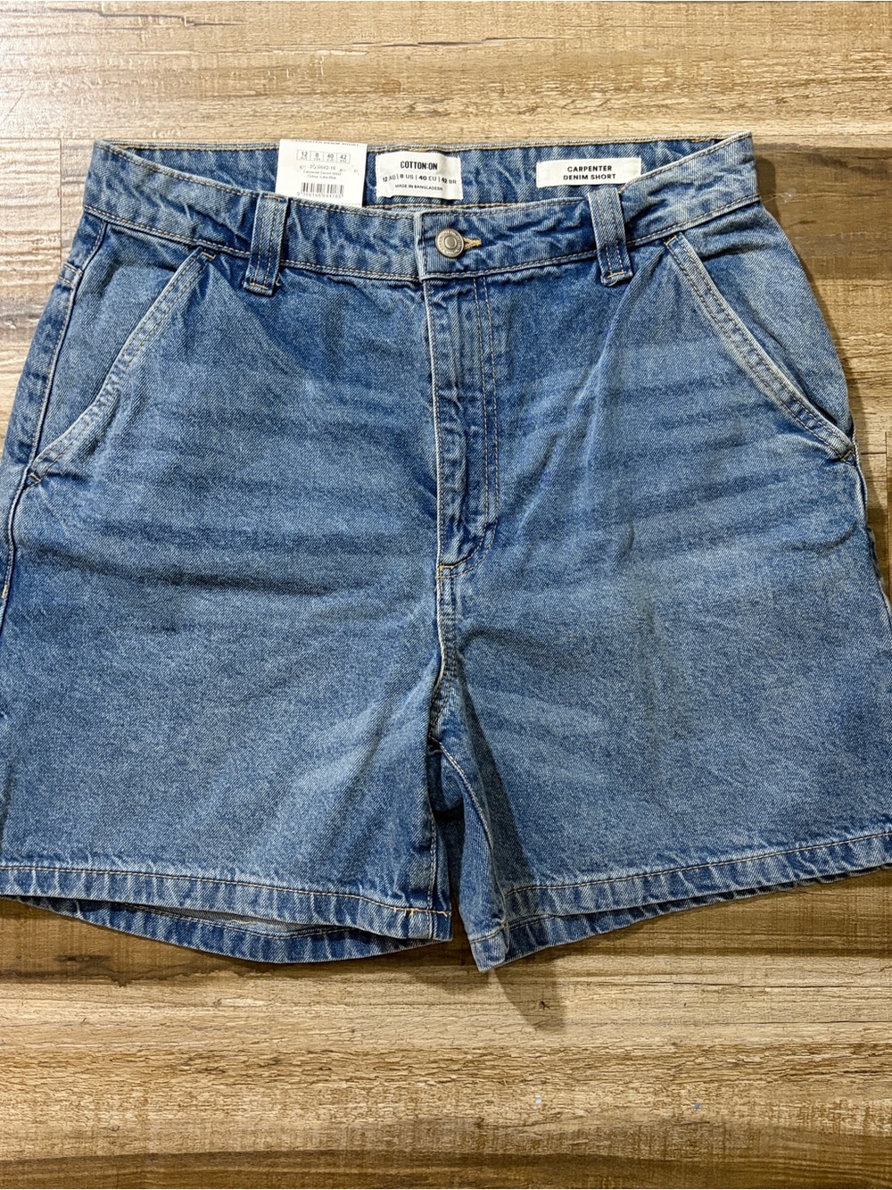 Cotton On Carpenter Blue Denim Shorts Size 8